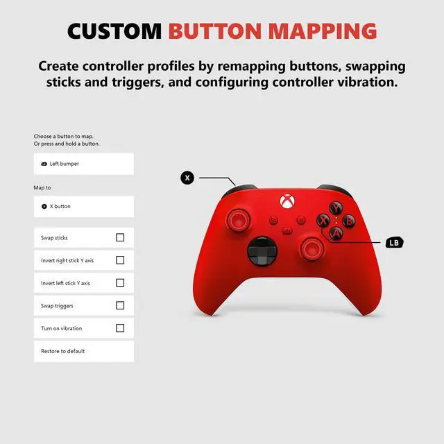 Alt view image 4 of 7 - Xbox Core Wireless Controller  Pulse Red