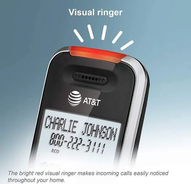 Alt view image 3 of 7 - AT&T BL102-2 DECT 6.0 2-Handset Cordless Phone for Home with Answering Machine, Call Blocking, Caller ID Announcer, Audio Assist, Intercom, and Unsurpassed Range, Silver/Black