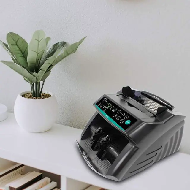 Alt view image 4 of 4 - Kolibri Rook Money Counter with UV/MG/IR Counterfeit Detection  Count, Add & Batch Modes, Fast Bill Counter with a Speed of 1,400 Notes Per Minute - US Dollar Cash Counter with Dual LED Display