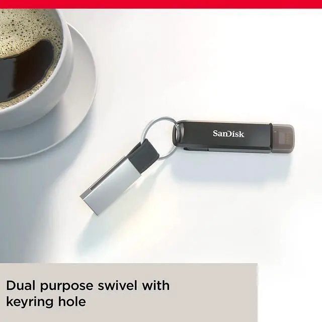Alt view image 6 of 7 - SanDisk 256GB iXpand Flash Drive Luxe for iPhone and USB Type-C Devices - SDIX70N-256G-GN6NE