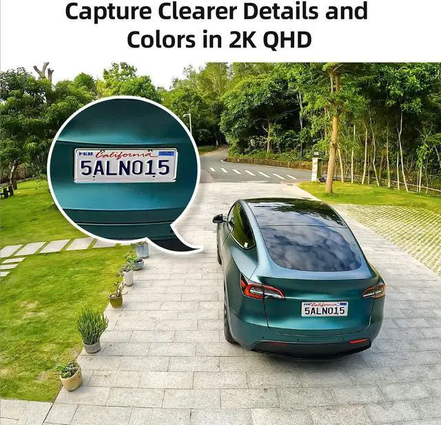 Alt view image 5 of 6 - AOSU Solar Security Cameras Wireless Outdoor, 2K Solar Powered Camera, Battery Camera with Spotlight & Siren, 166° Ultra Wide Angle, No Monthly Fee, AI Detection, Work with Alexa & Google Assistant