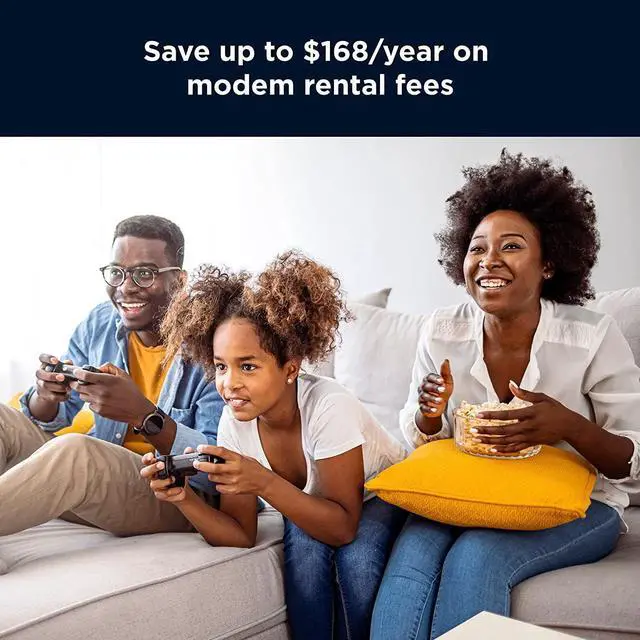 Alt view image 3 of 4 - Motorola MT8733 WiFi 6 Router + Multi-Gig Cable Modem + 2 Phone Ports | for Comcast Xfinity Voice and Gigabit Internet Plans Up to 2500 Mbps | AX6000 | DOCSIS 3.1 | with Smart Motosync App