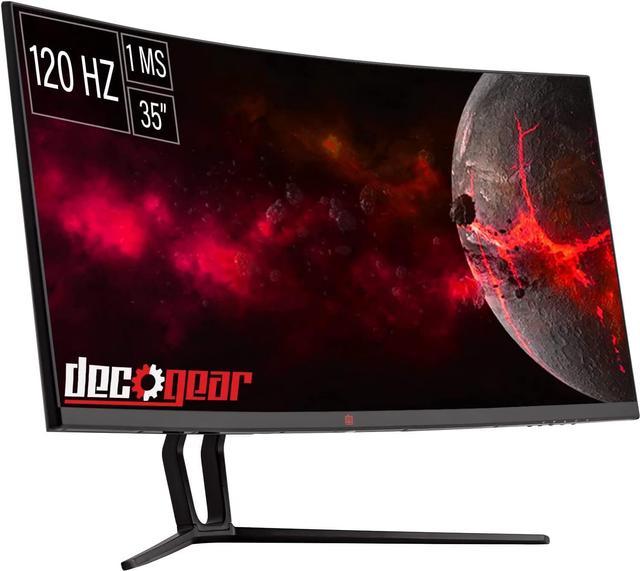 Deco Gear 35 Curved Gaming Ultrawide Monitor, 3440x1440, 120hz, 1ms MPRT,  21:9, 99% sRGB 
