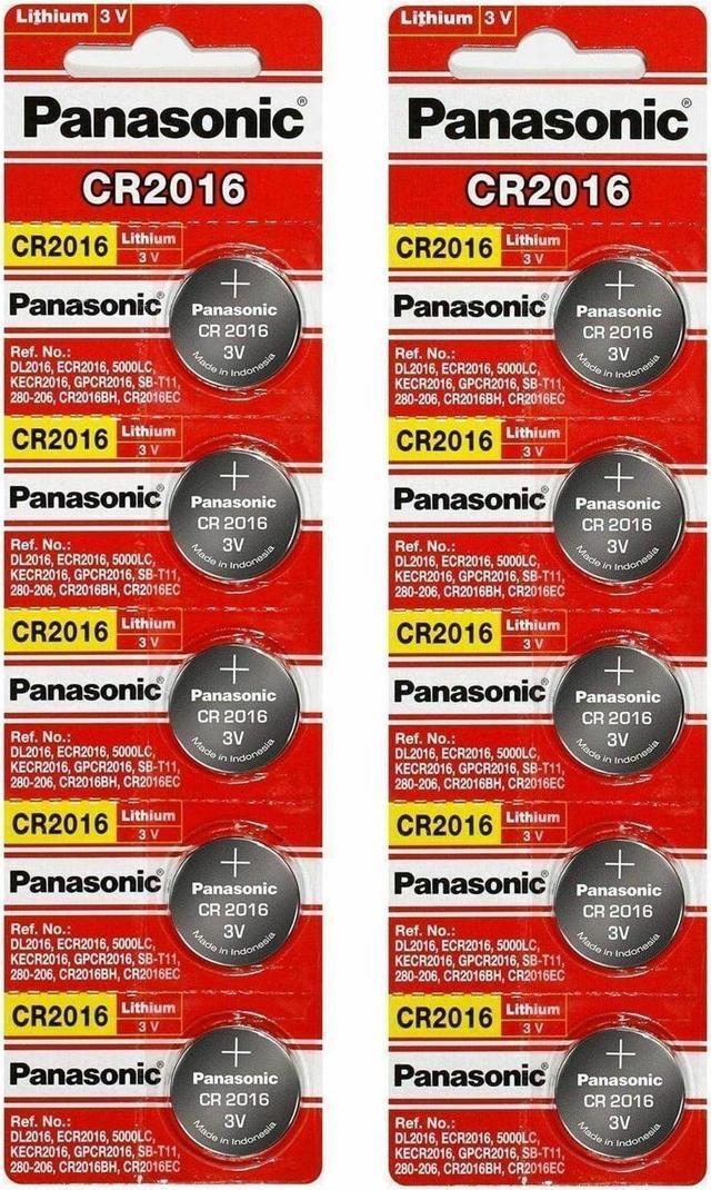 Main image of 10 x PANASONIC CR 2016 CR2016 CR-2016 LITHIUM COIN CELL Button Battery Exp 2030