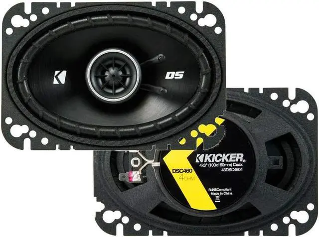 Main image of Kicker DS Series 4x6" 2-way Coaxial Car Speakers - 43DSC4604