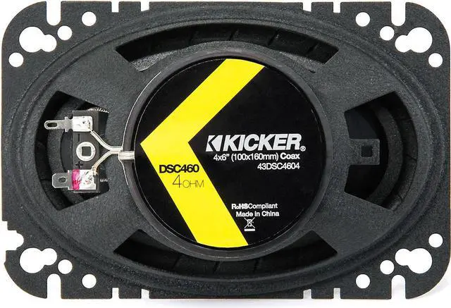 Alt view image 4 of 4 - Kicker DS Series 4x6" 2-way Coaxial Car Speakers - 43DSC4604