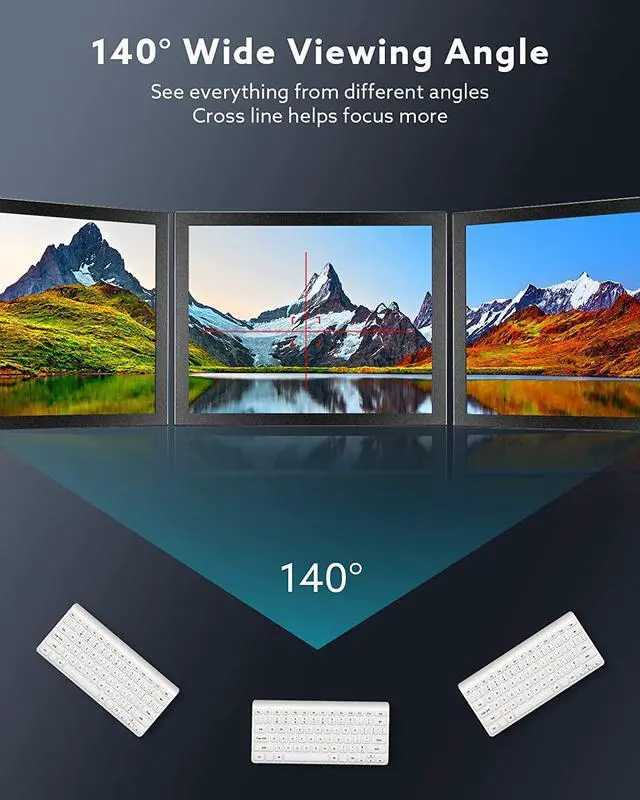 Alt view image 4 of 7 - Eyoyo 8 inch Small Mini Monitor 1024x768 Resolution Car Rear View TFT LCD Screen Display with HDMI/VGA/AV Video Input for PC DVD DVR CCD 140 Degree Wide Angle Metal Housing