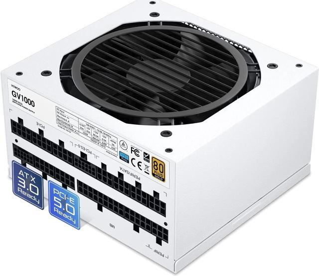 1000W Power Supply ATX 3.0 Ready Dual PCIe 5.0, White ATX