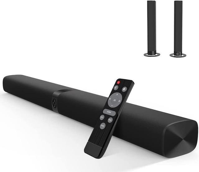 Sound Bar For TV, 50Watts-16 Inches Small Bluetooth Sound Bar With HDMI(ARC), Optical, AUX And USB Inputs, Wall Mountable TV Soundbar With Remote
