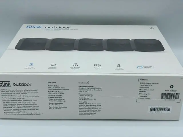 Alt view image 7 of 7 - All-new 2020 Blink Outdoor wireless Security Camera System - 5 Camera kit