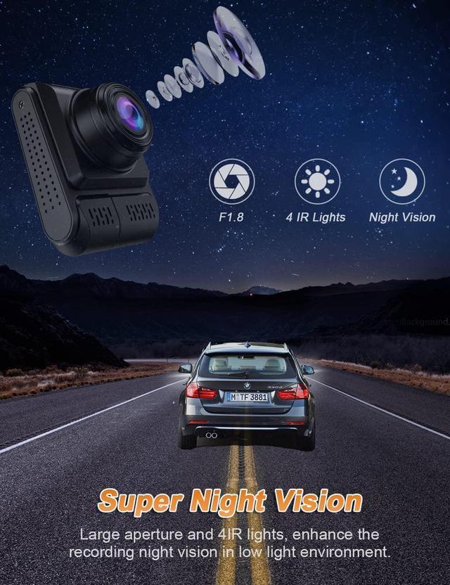 4K Dual Dash Cam, with WiFi GPS, Otovoda Dash Cam Front and Inside, 4K  Front/2K Front/1080P Front+1080P Inside, Dual Dash Camera for Cars with  Super