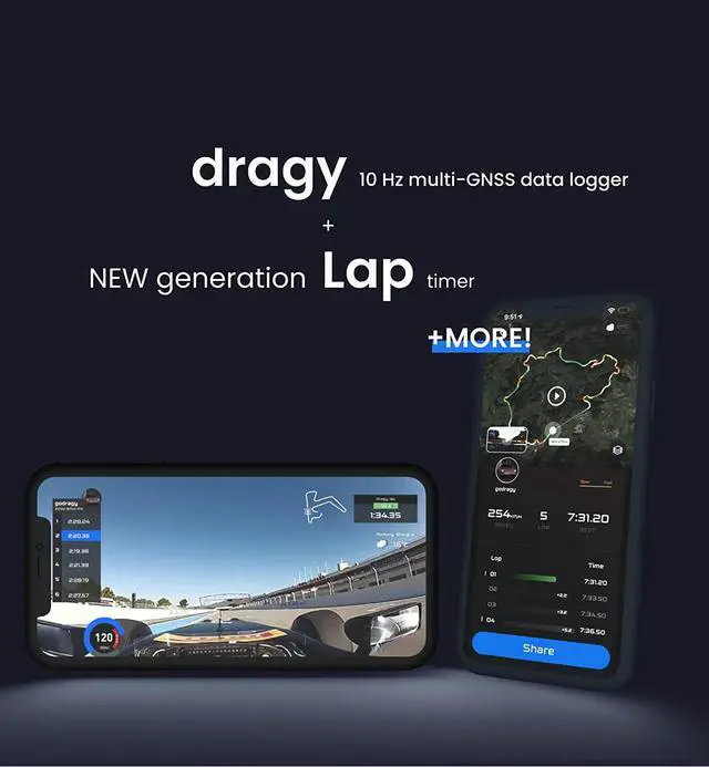 Alt view image 2 of 6 - dragy 10Hz GPS Based Performance Meter, 10Hz GPS Laptimer (DRG69)