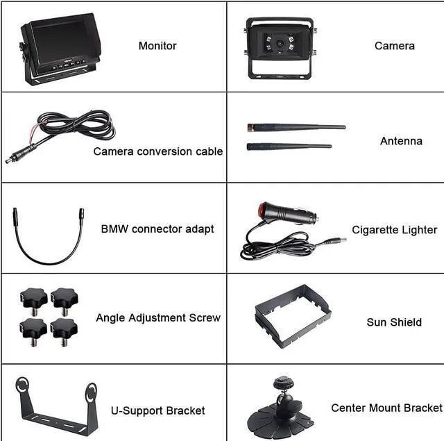 Alt view image 7 of 7 - Haloview MC7108 Wireless RV Backup Camera System 7'' Monitor Built in DVR Rear View Camera with Infrared Night Vision and Wide Viewing Angle for Truck/Trailer/RV/Pickups/Camping Car/Van/Farm