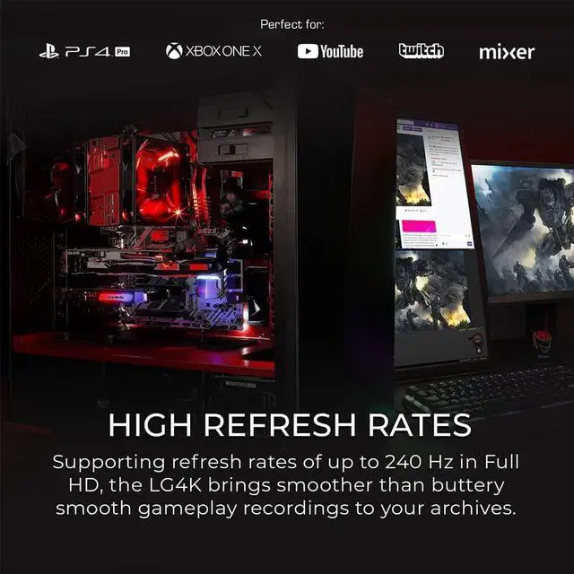 Alt view image 4 of 7 - AVerMedia GC573 Live Gamer 4K, Internal Capture Card, Stream and Record 4K60 HDR10 with ultra-low latency on PS5, PS4 Pro, Xbox Series X/S, Xbox One X, in OBS, Twitch, YouTube