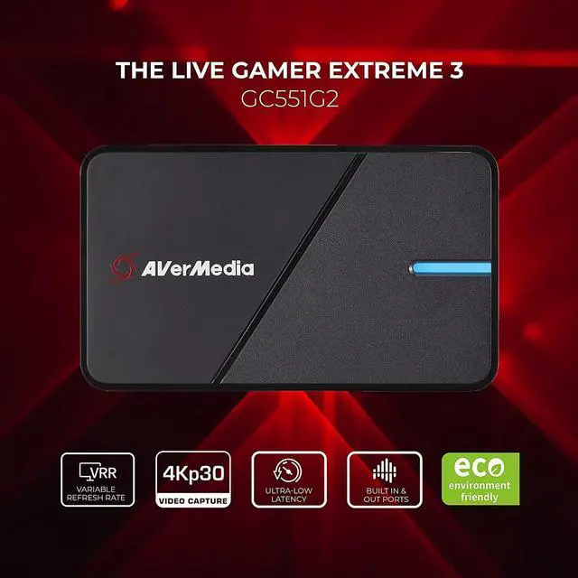 Alt view image 3 of 7 - AVerMedia GC551G2 Live Gamer Extreme 3, Plug and Play 4K Capture Card for Gaming, Content Creating and Streaming, Supports Variable Refresh Rate, 4Kp30 Capture, 4Kp60 HDR Pass-Through