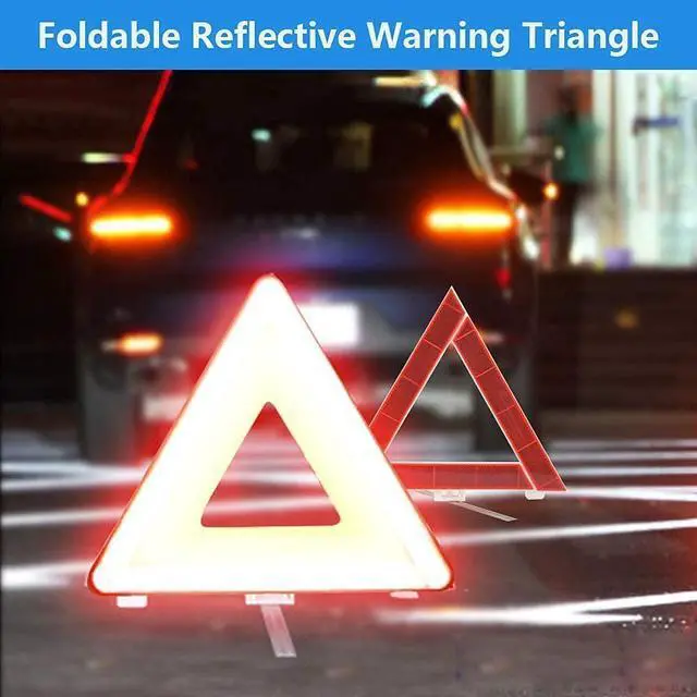 Alt view image 5 of 7 - Car Roadside Emergency Kit, Auto Vehicle Truck Safety Emergency Road Side Assistance Kits with Jumper Cables, First Aid Kit, Tow Rope, Reflective Triangle, Tire Pressure Gauge, Wheel Repair, etc