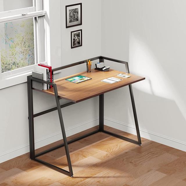 ErgoDesign Folding Computer Desk for Small Spaces, Simple Space-Saving Home Office Desk, Foldable Computer Table, Laptop Table, Writing Desk, Compact