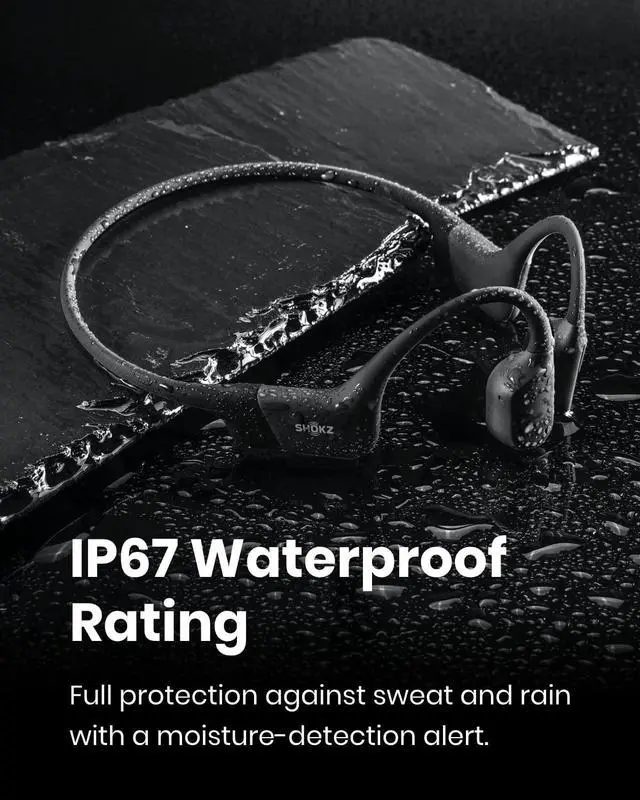 Alt view image 4 of 7 - SHOKZ OpenRun (AfterShokz Aeropex) - Open-Ear Bluetooth Bone Conduction Sport Headphones - Sweat Resistant Wireless Earphones for Workouts and Running - Built-in Mic, with Headband