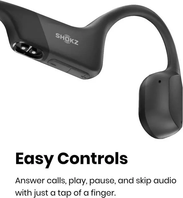 Alt view image 5 of 7 - SHOKZ OpenRun (AfterShokz Aeropex) - Open-Ear Bluetooth Bone Conduction Sport Headphones - Sweat Resistant Wireless Earphones for Workouts and Running - Built-in Mic, with Headband