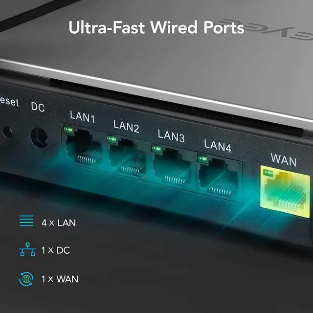 Alt view image 7 of 7 - Reyee WiFi 6 Router AX3200 Wireless Router Internet Router, High Speed Smart Router with 8 Omnidirectional Antennas, Dual Band Gigabit Computer Router Mesh Support for Homes up to 3000 Sq. ft. - E5