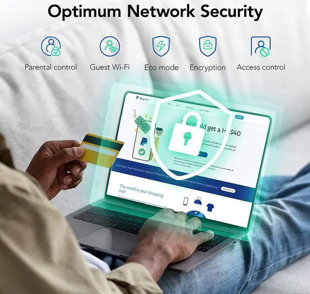 Alt view image 6 of 7 - Reyee WiFi 6 Router AX3200 Wireless Router Internet Router, High Speed Smart Router with 8 Omnidirectional Antennas, Dual Band Gigabit Computer Router Mesh Support for Homes up to 3000 Sq. ft. - E5