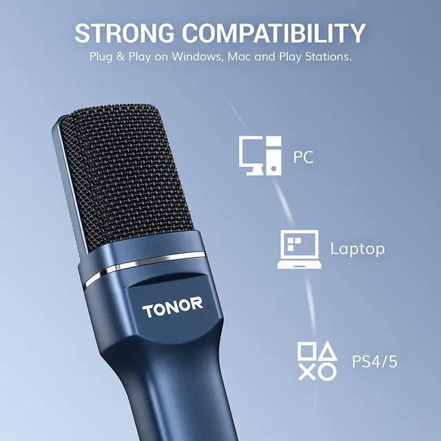 Alt view image 4 of 7 - USB Microphone, Computer Cardioid Condenser PC Gaming Mic with Tripod Stand & Pop Filter for Streaming, Podcasting, Vocal Recording, Compatible with Laptop Desktop Windows Computer, TC-777