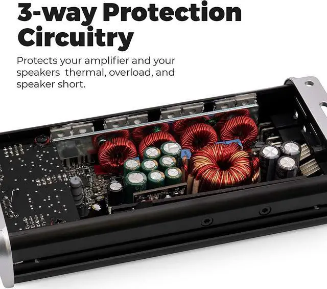 Alt view image 3 of 7 - NVX VAD8402 840W RMS Full Range Class D 2-Channel Car/Marine/Powersports Amplifier