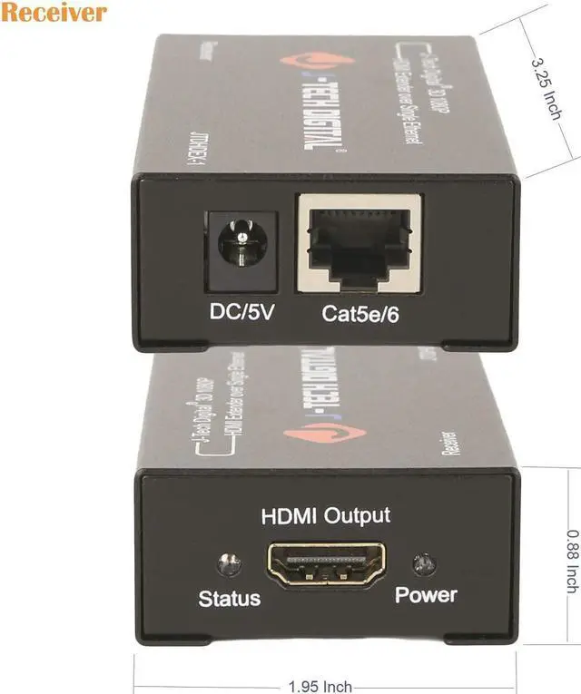 Alt view image 3 of 7 - Digital HDMI Extender by Single Cat 5E/6 Full Hd 1080P with Deep Color, EDID Copy, Dolby Digital/DTS Primary Bundle with 150 Ft Ethernet Cable