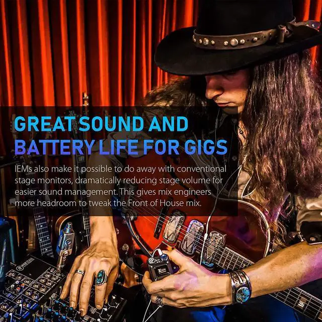 Alt view image 3 of 7 - U4 Wireless in-Ear Monitor System Transmitter and Beltpack Receiver Personal IEM for Studio, Band Rehearsal,Live Performance,Camera Record