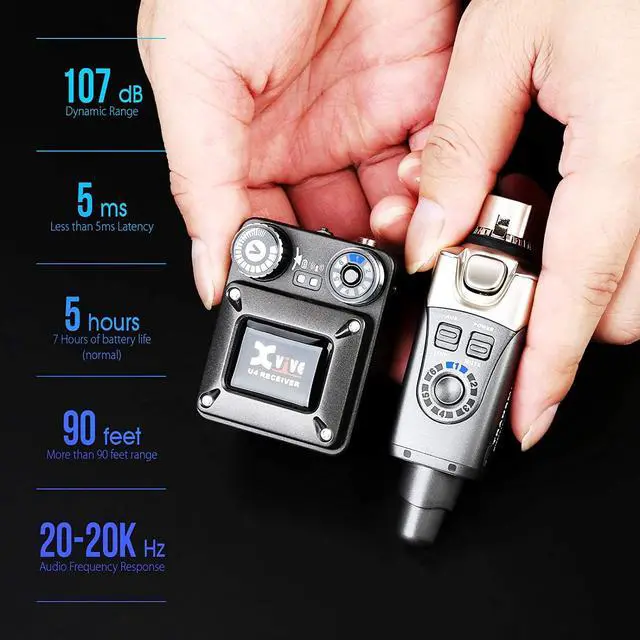 Alt view image 6 of 7 - U4 Wireless in-Ear Monitor System Transmitter and Beltpack Receiver Personal IEM for Studio, Band Rehearsal,Live Performance,Camera Record