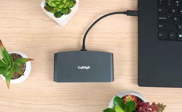 Alt view image 3 of 7 - CalDigit Thunderbolt 3 Mini Dock - Bus Powered, Non Charging, 40Gbs, Dual 4K Display, USB 3.0 & 2.0 and Gigabit Ethernet LAN for Mac and PC, Thunderbolt 4 Compatible (Dual HDMI 2.0, Black)