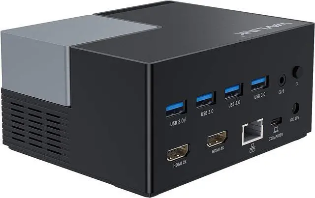 Main image of USB C Docking Station with 100W Charging,USB 3.0 Universal Laptop Dock with Dual HDMI Display Single 4K for USB-C Thunderbolt 3 and USB 3.0 Windows,MacOS(4xUSB Ports,RJ45, Audio)