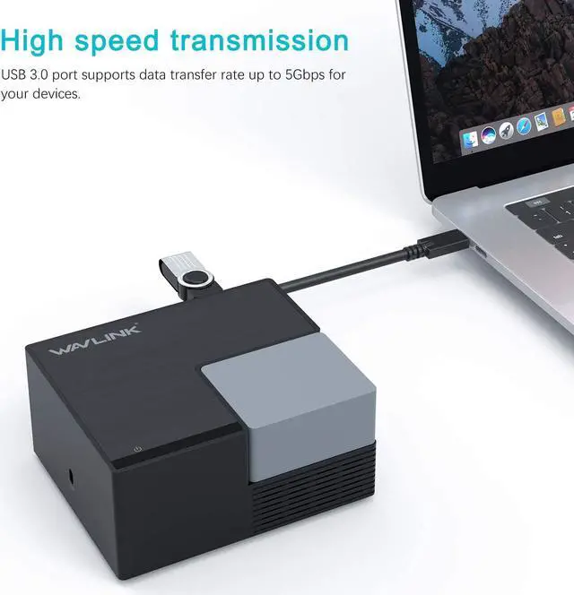 Alt view image 3 of 7 - USB C Docking Station with 100W Charging,USB 3.0 Universal Laptop Dock with Dual HDMI Display Single 4K for USB-C Thunderbolt 3 and USB 3.0 Windows,MacOS(4xUSB Ports,RJ45, Audio)