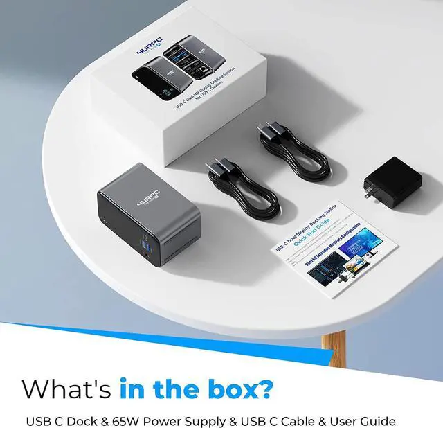 Alt view image 5 of 7 - USB C Docking Station Dual Monitor for Dell, HP, Lenovo, Surface, 4URPC 15 in 1 Laptop Docking Station, USB C Dock with Dual HDMI, 65W Power Supply, VGA, 7 USB, SD/TF, Gigabit Ethernet, Audio