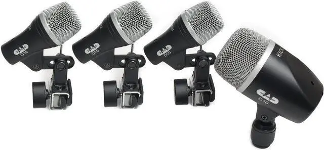 Main image of CAD Audio Stage4 4-Piece Drum Mic Pack - Includes Kick Mic, Snare Mic and 2 Tom Mics