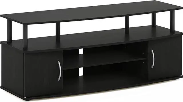 Main image of Furinno JAYA Large Entertainment Stand for TV Up to 55 Inch, Blackwood