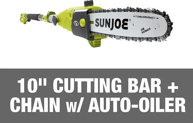 Alt view image 2 of 7 - SWJ803E 10 inch 8.0 Amp Electric Multi-Angle Pole Chain Saw, Green