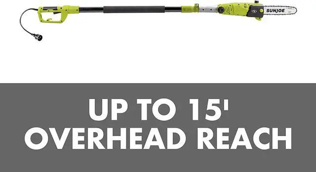 Alt view image 3 of 7 - SWJ803E 10 inch 8.0 Amp Electric Multi-Angle Pole Chain Saw, Green