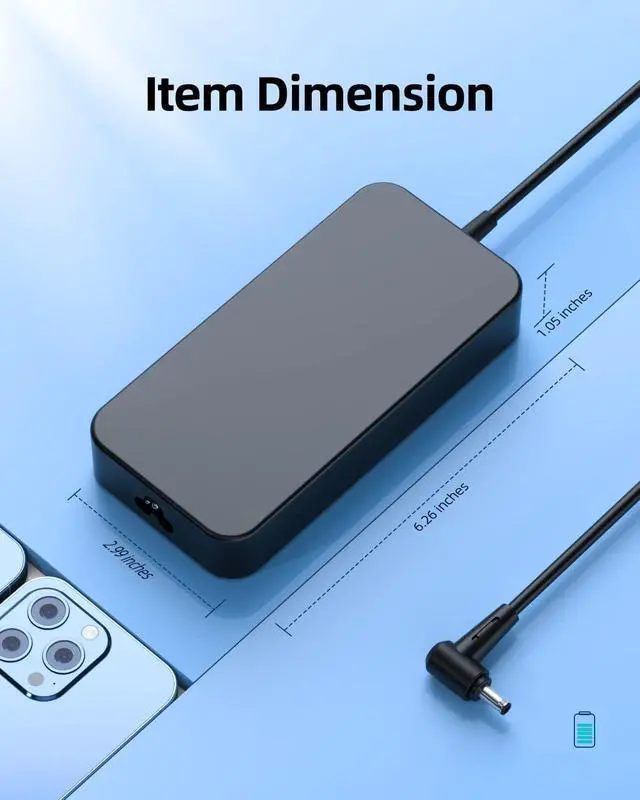 Alt view image 6 of 7 - AC Charger Fit for Asus Zenbook Flip Q535UD Q535U Q535 Q536FD Q536F Q536 Q546FDX Q546FD Q546F Q546 Q547FD Q547F Q547 Q536FD-BI7T15 Laptop Power Supply Adapter Cord