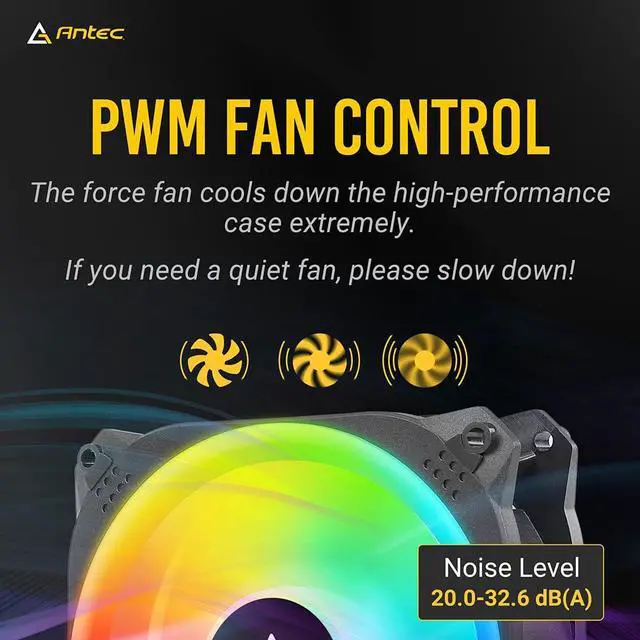 Alt view image 4 of 7 - Prizm X RGB Fans, 120 Case Fan, RGB Case Fans, 5v-3pin ARGB Case Fans, Prizm X Series 3 Packs with Controller