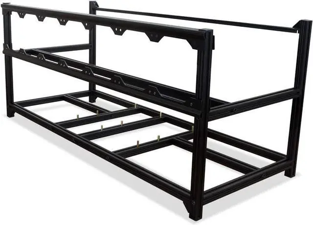 Alt view image 5 of 7 - Miner Rig Case W/6 or 8 GPU Mining Stackable Frame Expert Crypto Mining Rack for Ethereum Classic, Flux, Ergo, Neoxa, RavencoinAir Convection to Improve GPU Cryptocurrency, Test Bench PC Case