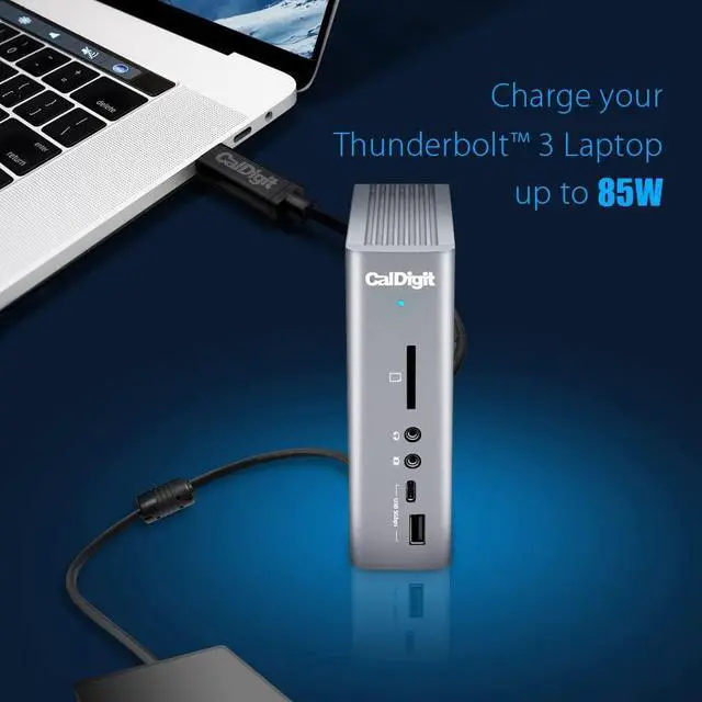 Alt view image 3 of 7 - TS3 Plus Thunderbolt 3 Dock - 87W Charging, 7X USB 3.1 Ports, USB-C Gen 2, DisplayPort, UHS-II SD Card Slot, Gigabit Ethernet for Mac & PC, Thunderbolt 4 Compatible (0.8m/2.62ft Cable)
