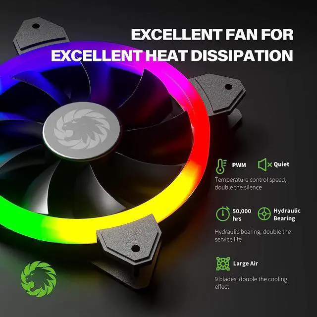 Alt view image 3 of 6 - GAMEMAX 850W Power Supply, Fully Modular, 80 Plus Gold, ARGB SYNC with Motherboard, RGB-850 Pro