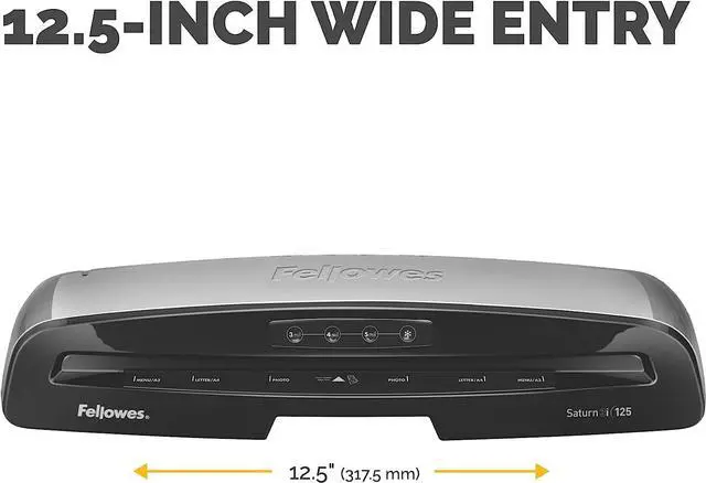Alt view image 2 of 7 - Fellowes Saturn 3i 125 Thermal Laminator Machine with Self-Adhesive Laminating Pouch Starter Kit, 12.5 inch