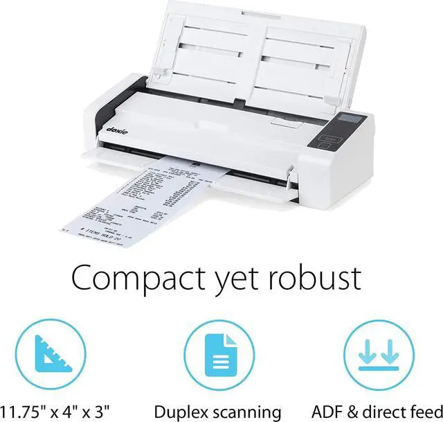 Alt view image 3 of 7 - Pro DX400 - Wired Document Scanner and Receipt Scanner for Home and Office. The Best Desktop Scanner, Small Scanner, Compact Scanner, Duplex Scanner (Two Sided Scanner), for Windows and Mac
