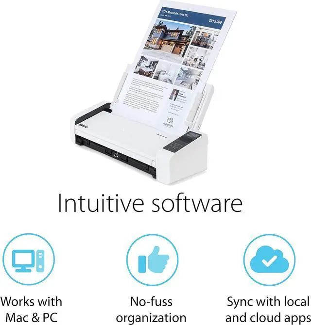 Alt view image 4 of 7 - Pro DX400 - Wired Document Scanner and Receipt Scanner for Home and Office. The Best Desktop Scanner, Small Scanner, Compact Scanner, Duplex Scanner (Two Sided Scanner), for Windows and Mac