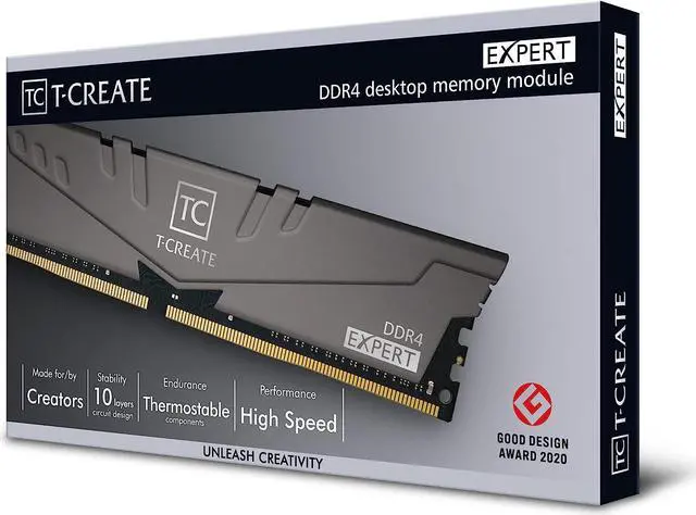 Alt view image 5 of 6 - TEAMGROUP T-Create Expert overclocking 10L DDR4 64GB Kit (2 x 32GB) 3600MHz (PC4 28800) CL18 Desktop Memory Module Ram - TTCED464G3600HC18JDC01