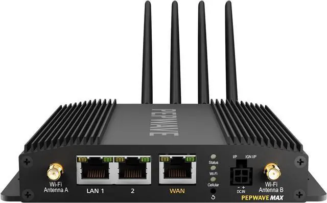 Main image of Peplink MAX BR1 Pro [CAT 20] | LTE-A Pro Modem with Redundant SIM Slots | Wi-Fi 6 | GPS Receiver| Drop-In Mode, Load Balancing / Failover, Ignition Sensing | MAX-BR1-PRO-GLTE-S-T-PRM