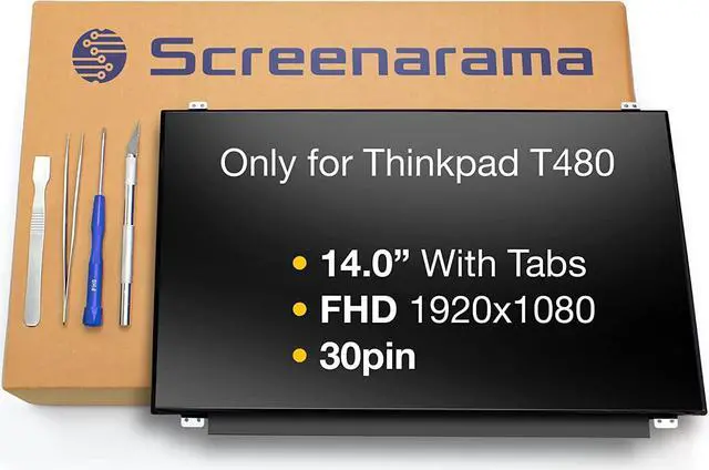 Alt view image 2 of 5 - New Screen Replacement for Lenovo Thinkpad T480, FHD 1920x1080, IPS, Matte, LCD LED Display with Tools
