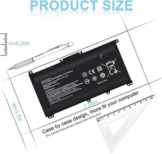 Alt view image 2 of 7 - HTO3XL Laptop Replacement L11119-855 HT03XL Battery for HP Pavilion 14 15 17 15-CS 15-DA 15-DB Series 15-DA0012DX 14-CE0068ST 15-CS3073CL 15-CS3153CL 15-CS2064ST 15-DA0014DX Fits HT03041XL HSTNN-LB8M